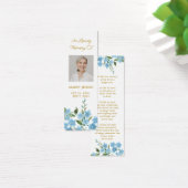 Forget me not Photo Funeral Memorial Bookmark (デスク)