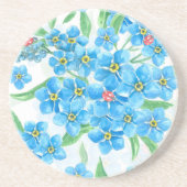 Forget me not seamless pattern コースター (正面)