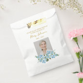 Forget me not Seed Packet Memorial Funeral フェイバーバッグ (封をした状態)
