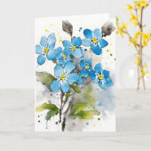 Forget-me-not - Watercolor flowers カード (黄色い花)