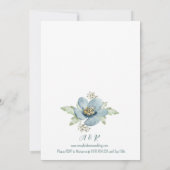 Forget-Me-Not Watercolour Florals Wedding  招待状 (裏面)