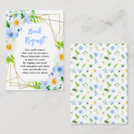 Forget-Me-Nots and Daisies Baby Book Request エンクロージャーカード