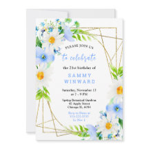 Forget Me Nots and Daisies Birthday