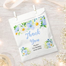 Forget-Me-Nots and Daisies Birthday Thank You フェイバーバッグ