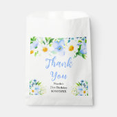 Forget-Me-Nots and Daisies Birthday Thank You フェイバーバッグ (正面)