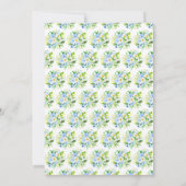 Forget Me Nots and Daisies Bridal Shower 招待状 (裏面)