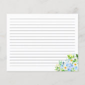 Forget-Me-Nots and Daisies Floral Recipe Card (裏面)