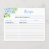Forget-Me-Nots and Daisies Floral Recipe Card (正面)