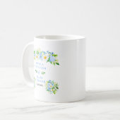 Forget-Me-Nots and Daisies Floral Wedding コーヒーマグカップ (正面左)
