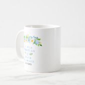Forget-Me-Nots and Daisies Floral Wedding コーヒーマグカップ (正面左)