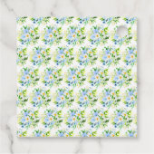 Forget-Me-Nots and Daisies Floral Wedding フェイバータグ (裏面)