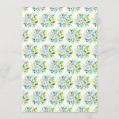 Forget-Me-Nots and Daisies Floral Wedding メニュー (裏面)