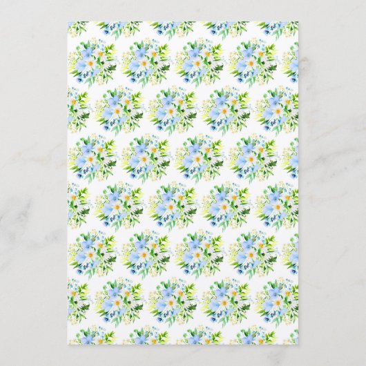 Forget-Me-Nots and Daisies Floral Wedding メニュー (裏面)