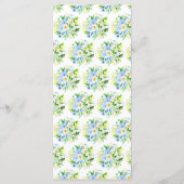 Forget-Me-Nots and Daisies Floral Wedding メニュー (裏面)