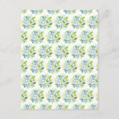 Forget-Me-Nots and Daisies Floral Wedding Details エンクロージャーカード (裏面)