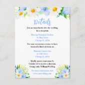 Forget-Me-Nots and Daisies Floral Wedding Details エンクロージャーカード (正面)