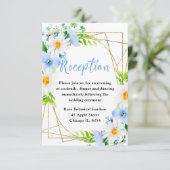 Forget Me Nots and Daisies Wedding Reception エンクロージャーカード (スタンド正面)