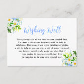 Forget-Me-Nots and Daisies Wedding Wishing Well エンクロージャーカード (正面)