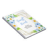 Forget-Me-Nots Daisies Bridal Shower Guest Book ノートブック (右側)