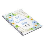 Forget-Me-Nots Daisies Floral Wedding Planner ノートブック (右側)
