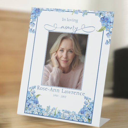 Forget-me-nots In Loving Memory Tribute Remebrance 台座サイン