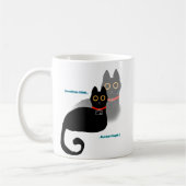 Forgetful Black Cat Coffee Mug 11 oz コーヒーマグカップ (左)