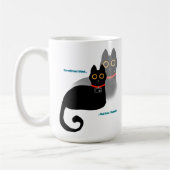 Forgetful Black Cat Meme Coffee Mug コーヒーマグカップ (左)