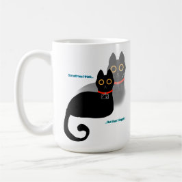 Forgetful Black Cat Meme Coffee Mug コーヒーマグカップ