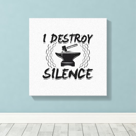 Forging Hobby | Blacksmith Craft Work Forge Gift キャンバスプリント (インサイチュ (ウッドフロア))