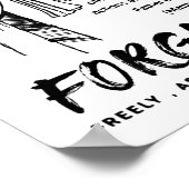 Forgive Cross Christian Faith Tee  ポスター (角)