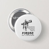 Forgive Cross Christian Faith Tee 缶バッジ (正面&裏面)