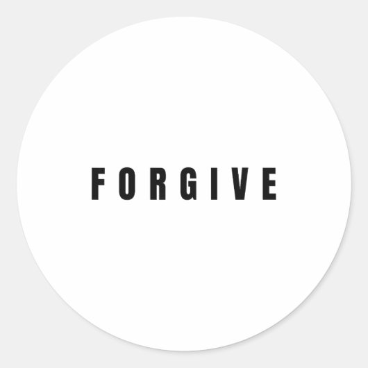 Forgive - Jesus Christ Sritual Quote Christianity  ラウンドシール (正面)