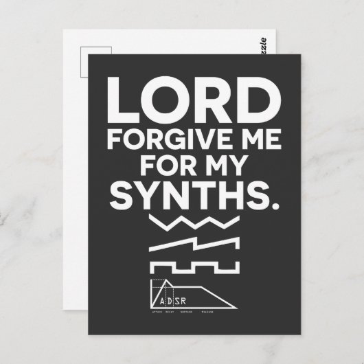 Forgive Me For My Synths主のおもしろいのミュージカルのミュージシャン ポストカード (正面/裏面)