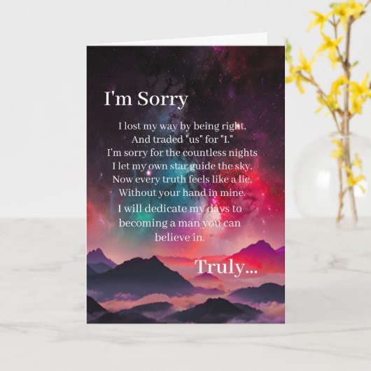 Forgive Me I'm Sorry Card カード (黄色い花)