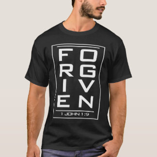 FORGIVEN 1 John 19 Faith Based  Church Tシャツ