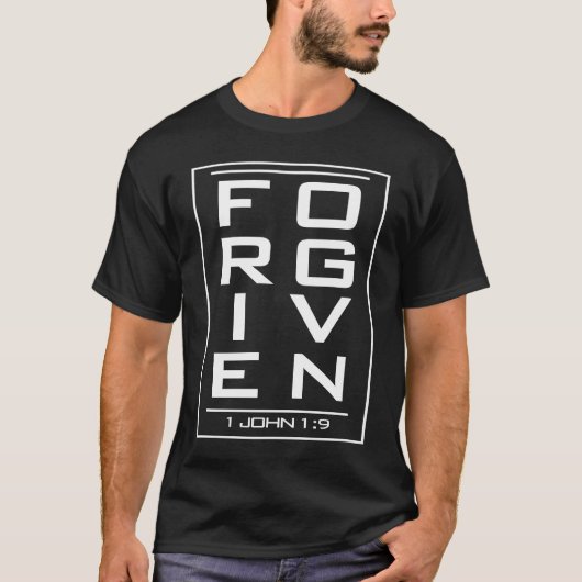 FORGIVEN 1 John 19 Faith Based  Church Tシャツ (正面)