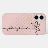 FORGIVEN Doodle Daisy Text Shimmering Gold Dots  Case-Mate iPhoneケース (裏面 (横))