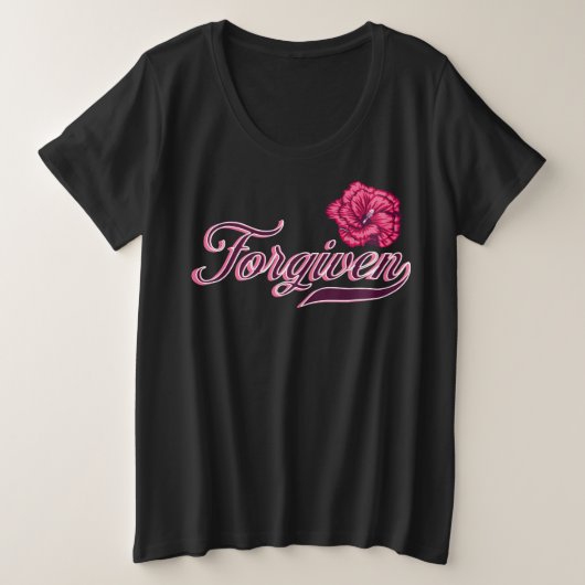Forgiven Hibiscus PlusサイズTシャツ プラスサイズTシャツ (デザイン正面)