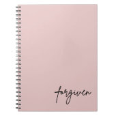 Forgiven Minimalist赤面Christian Faithノート ノートブック (正面)