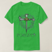 Forgiven Nails Cross and Crown of Thorns design Tシャツ (デザイン正面)