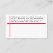 Forgiven sinner's prayer and the gospel of Jesus 名刺 (裏面)