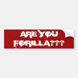 FORILLAはバンパーステッカーを記録します バンパーステッカー