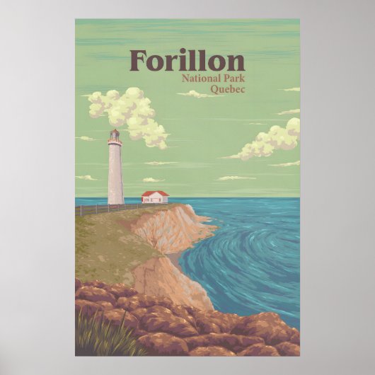 Forillon National Park Quebec Canada Travel Poster ポスター (正面)