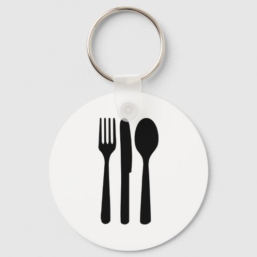 fork knife spoon icon キーホルダー (正面)