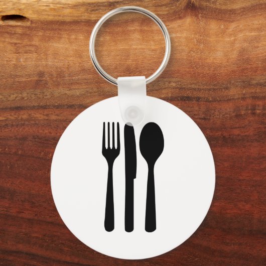 fork knife spoon icon キーホルダー (正面)
