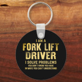 Fork LiftドライバI問題を解決 キーホルダー (正面)