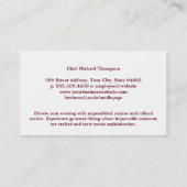 Fork Wine Bottles Logo | Restaurant Cuisine 名刺 (裏面)