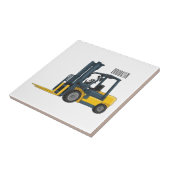 Forklift cartoon illustration タイル (側面)