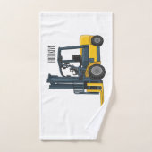Forklift cartoon illustration バスタオルセット (ハンドタオル)