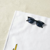 Forklift cartoon illustration ビーチタオル (インサイチュ)